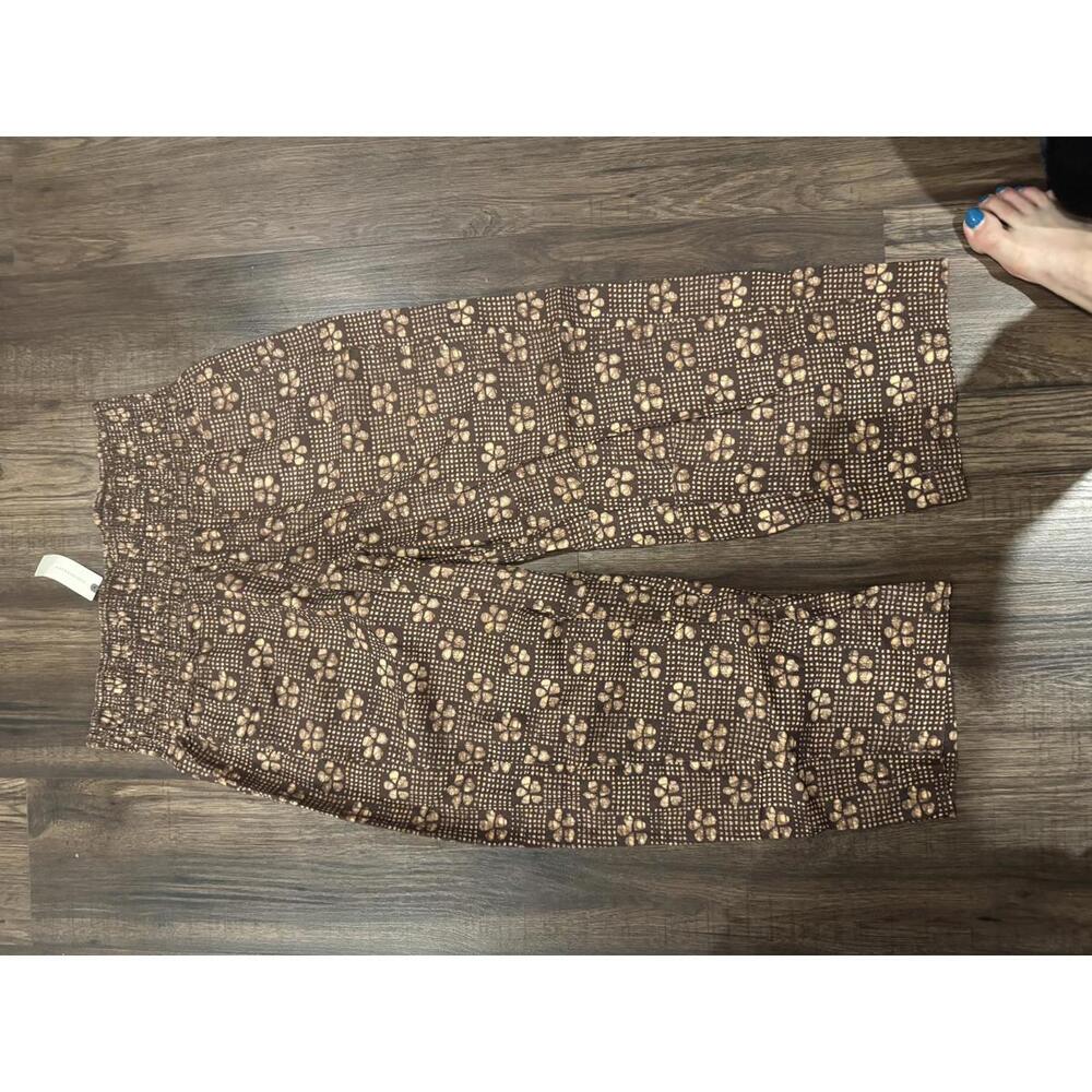 Pilcro Brown Floral Pants